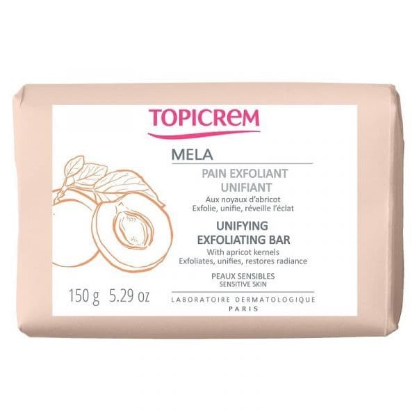 Savon Exfoliant Unifiant Visage et Corps Topicrem Mela 150g